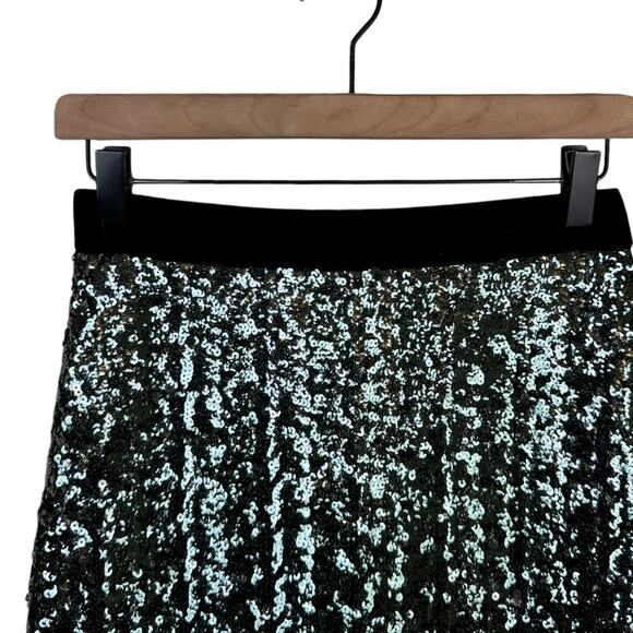 Milly NWT Modern Sea Glass Gunmetal Sequin Embellished Mini Pencil Skirt - Picture 5 of 11